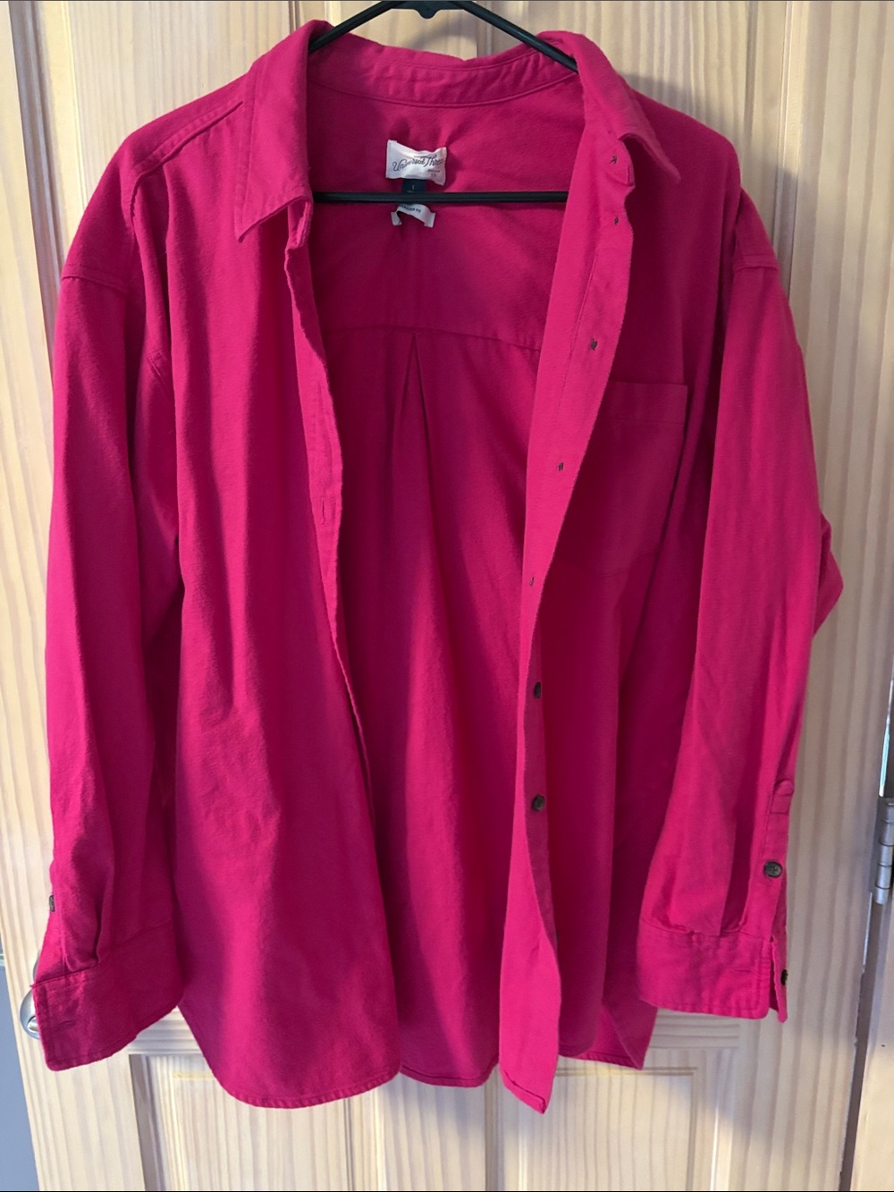 Universal Thread Fuchsia Oversized Button-Front Shirt